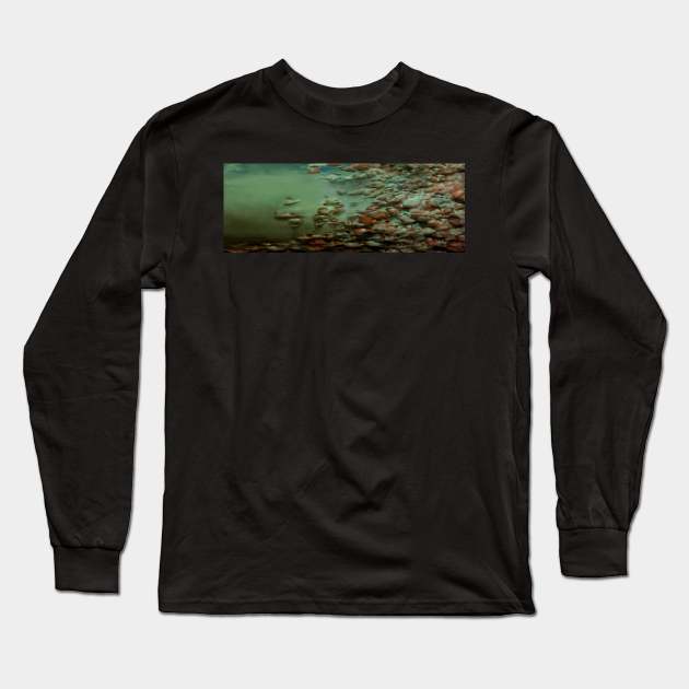 Green Shore Long Sleeve T-Shirt by wyckedguitarist